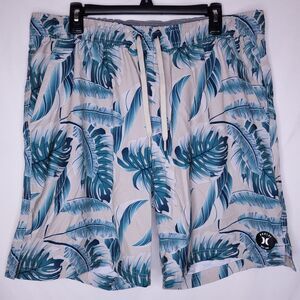 Hurley Swim Shorts Mens XXL Floral Mesh Tropical Vacation Resort
